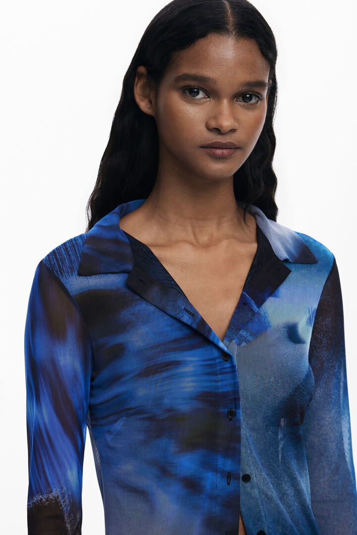 Maglietta abbottonata in tulle | Desigual