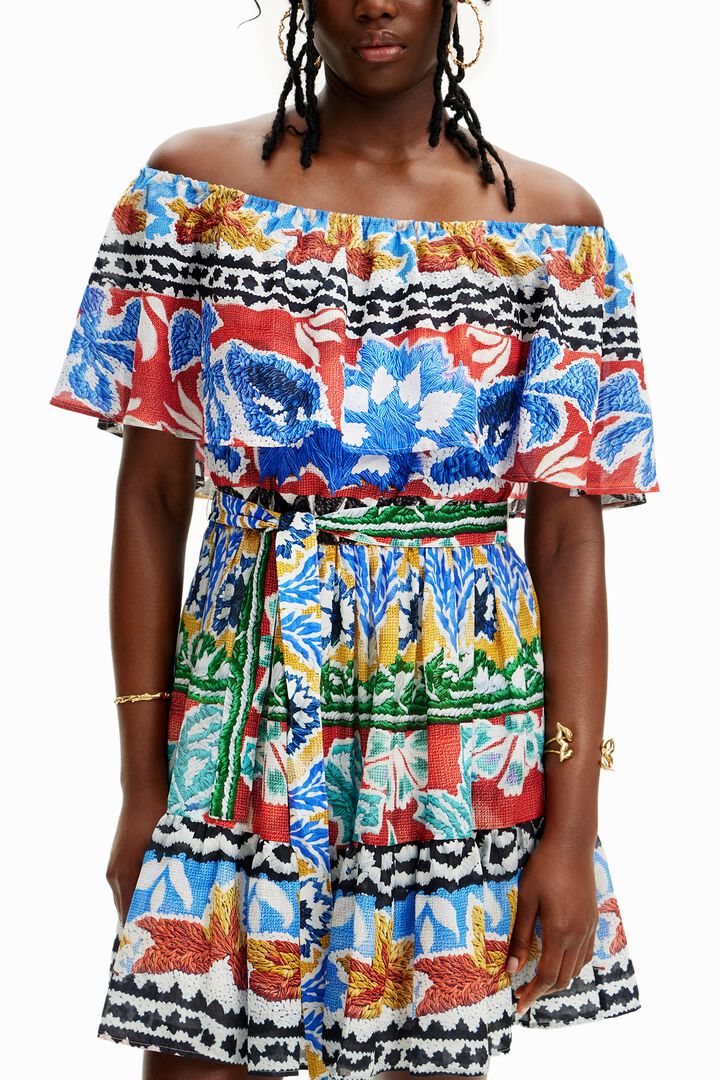 Stella Jean ethnic short dress | Desigual