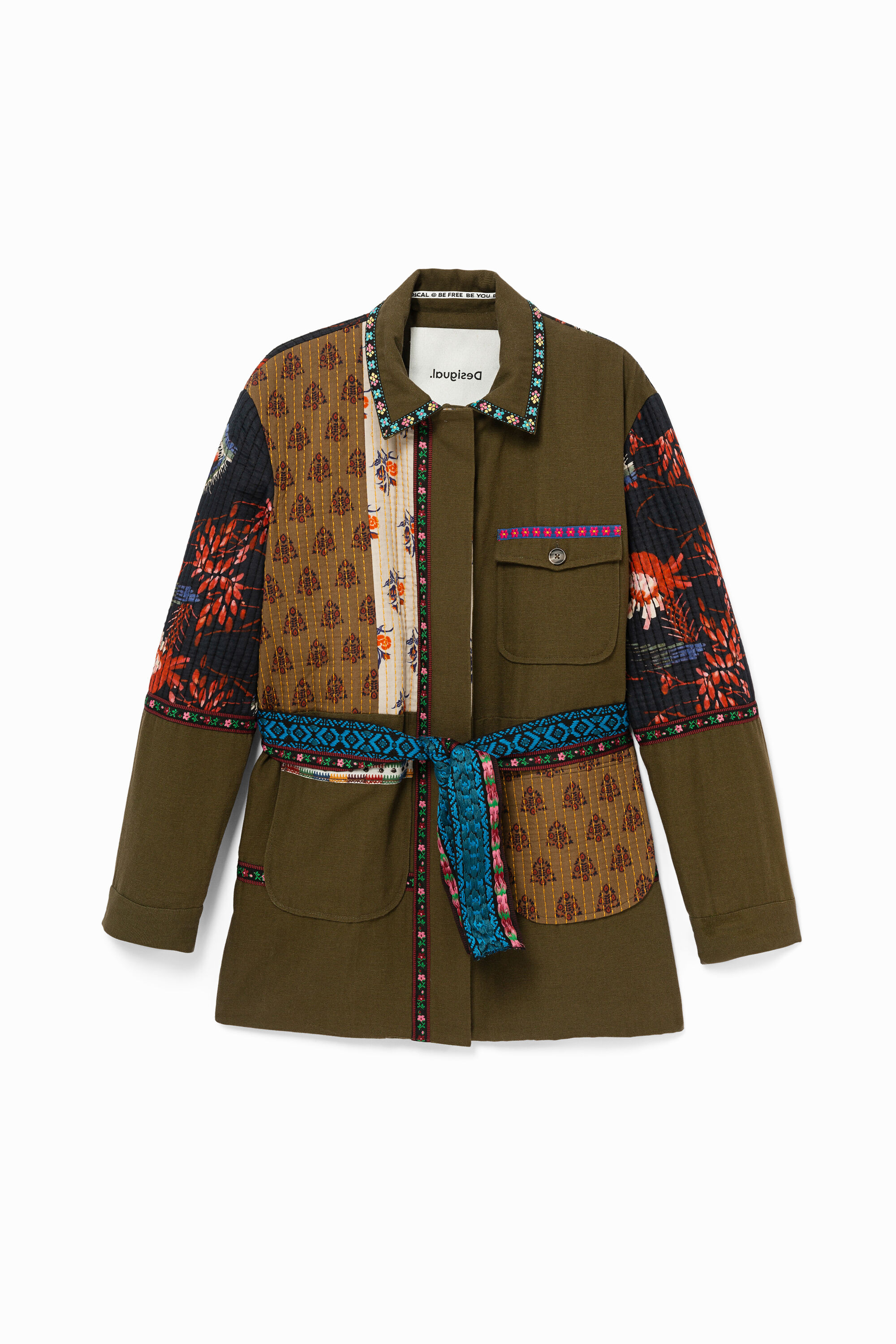 Parka sahariano patch stampe - GREEN (M)