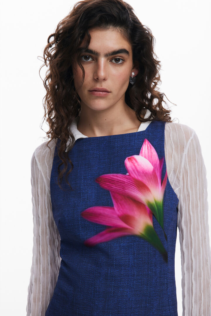 Vestido mini efecto denim | Desigual