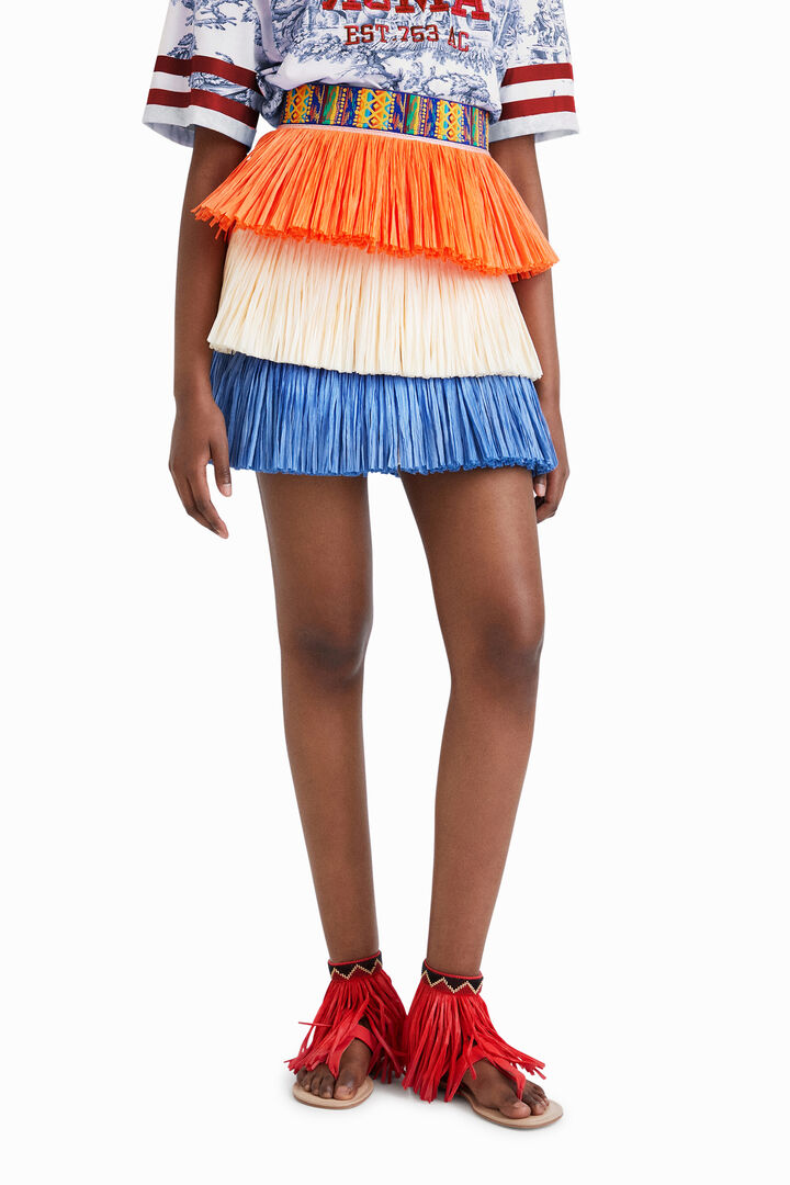 Minissaia franjas Stella Jean | Desigual