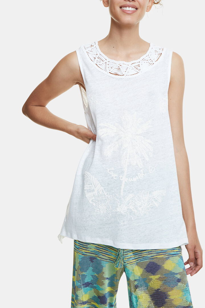 Sleeveless T-shirt drape | Desigual