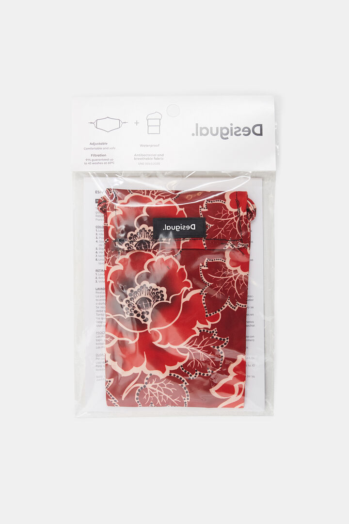 Mascarilla flores + funda | Desigual