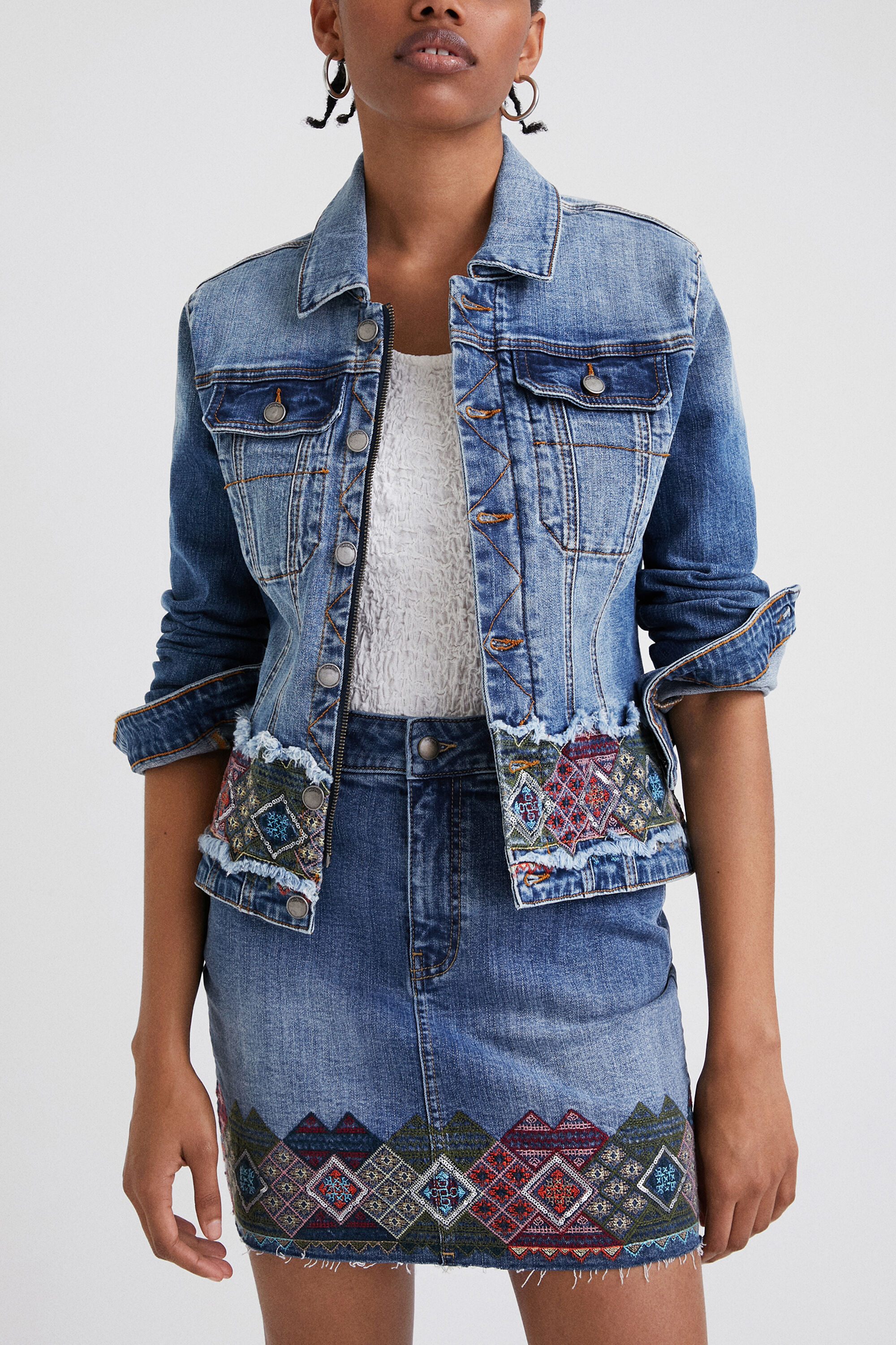 Desigual denim jackets shop