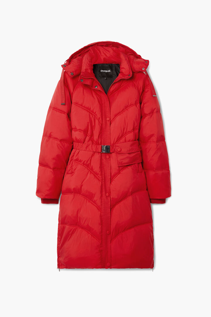 Abrigo largo acolchado