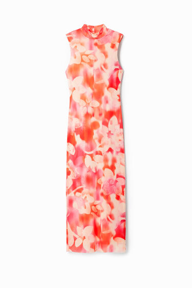 Vestit midi tul floral | Desigual