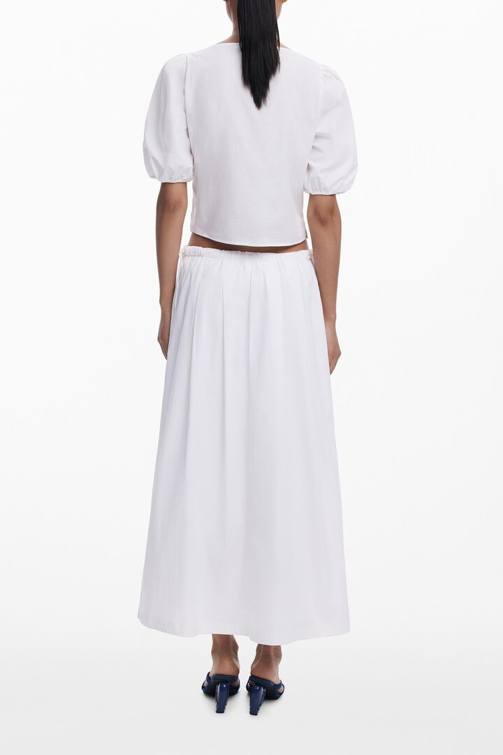 Embroidered midi skirt