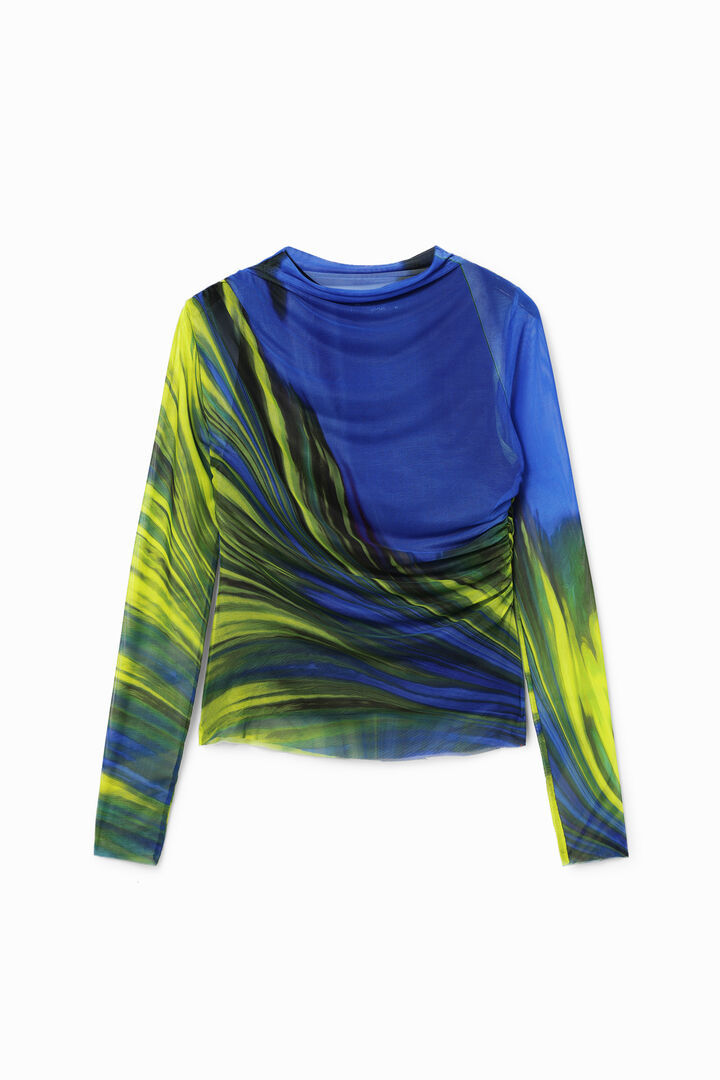 Camiseta fruncida tul ondas | Desigual