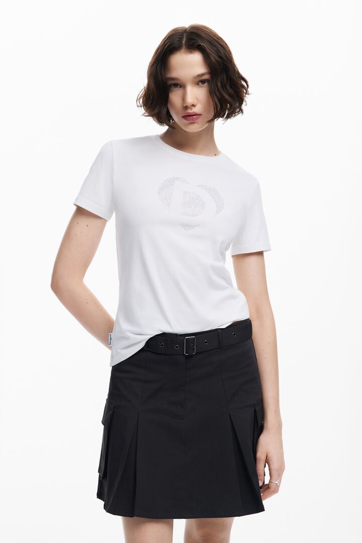Camiseta imagotipo strass | Desigual