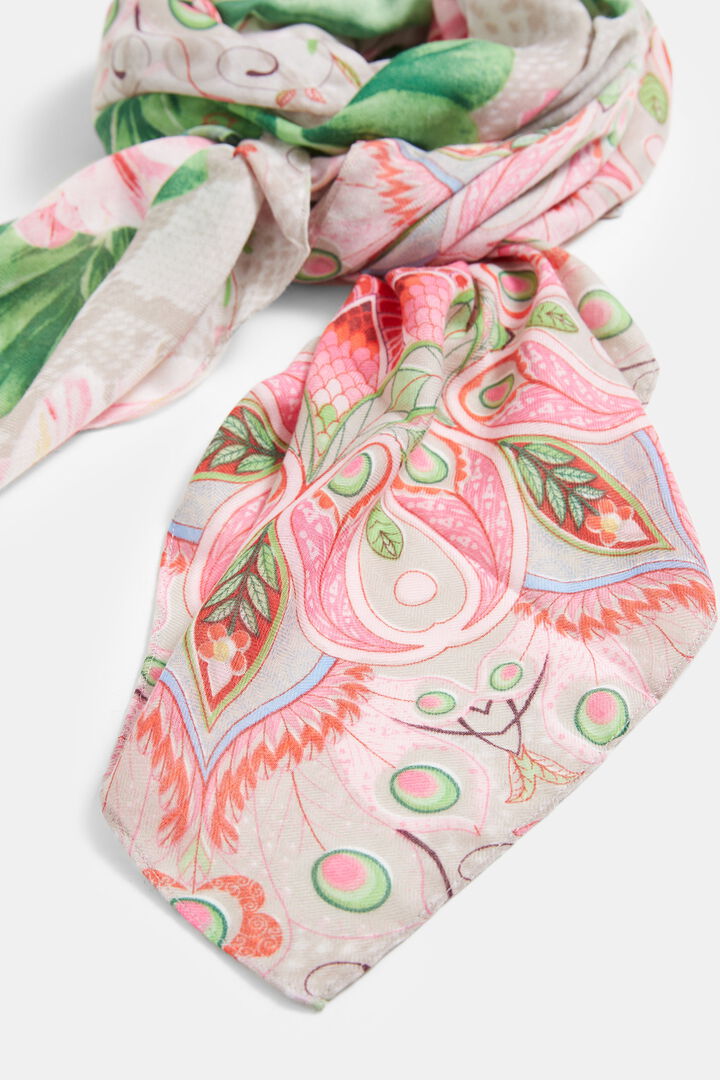 Foulard rectangulaire fleur | Desigual