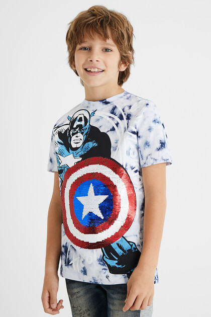 Captain America T-shirt reversible sequins
