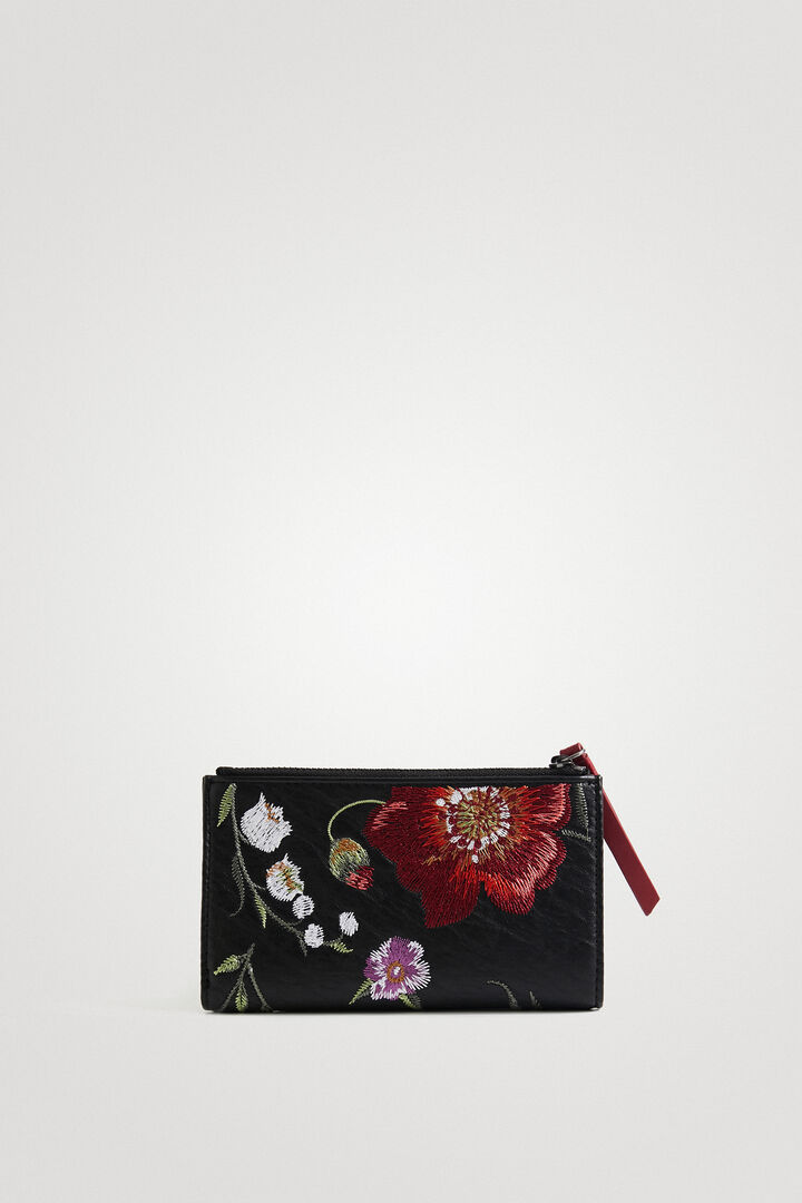 Monedero efecto piel flores | Desigual