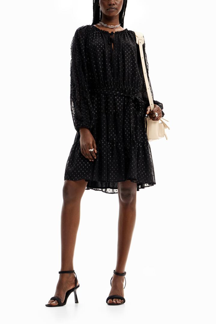 Vestit curt gasa plumeti | Desigual
