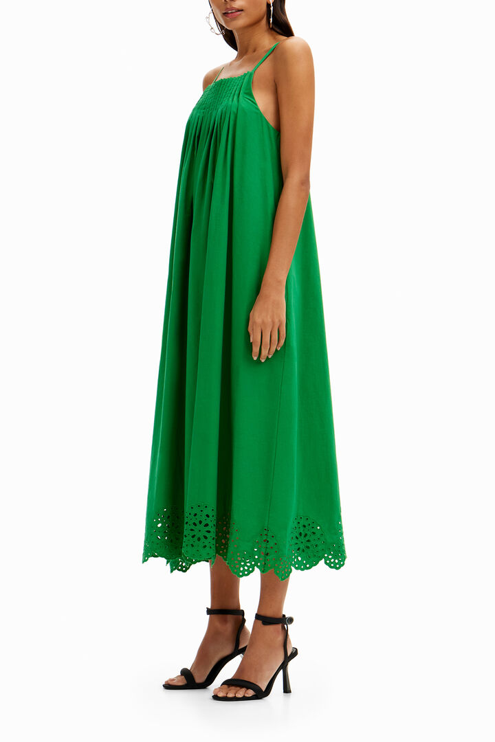 Pleated poplin midi dress | Desigual