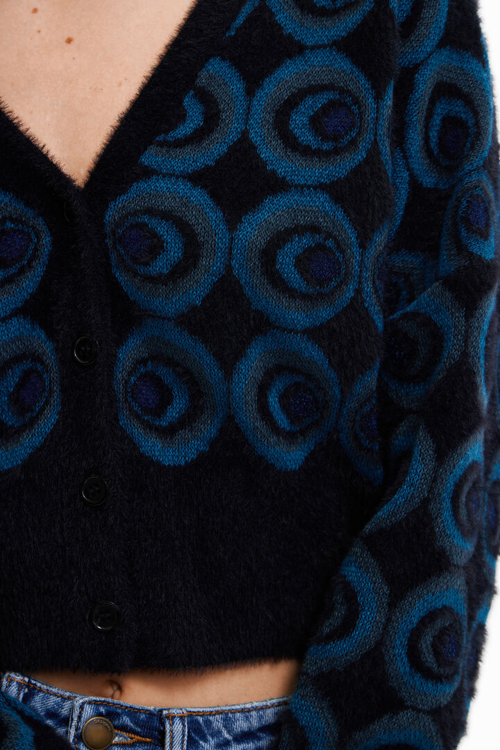 Cárdigan botones geométrico retro | Desigual