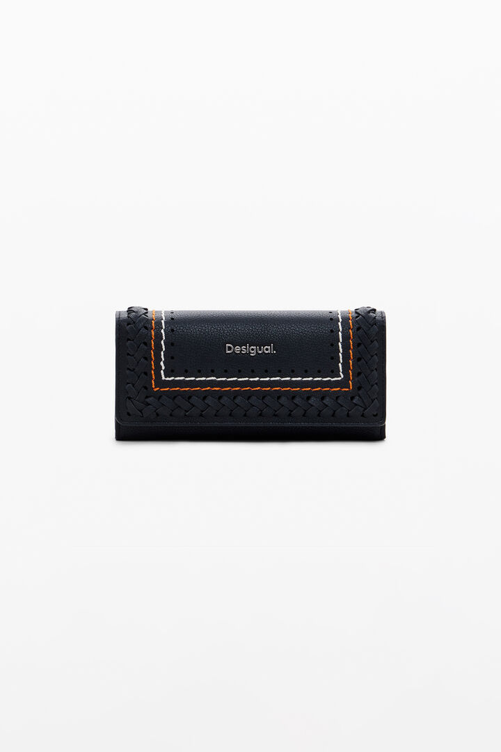 Braided wallet with topstitching | Desigual