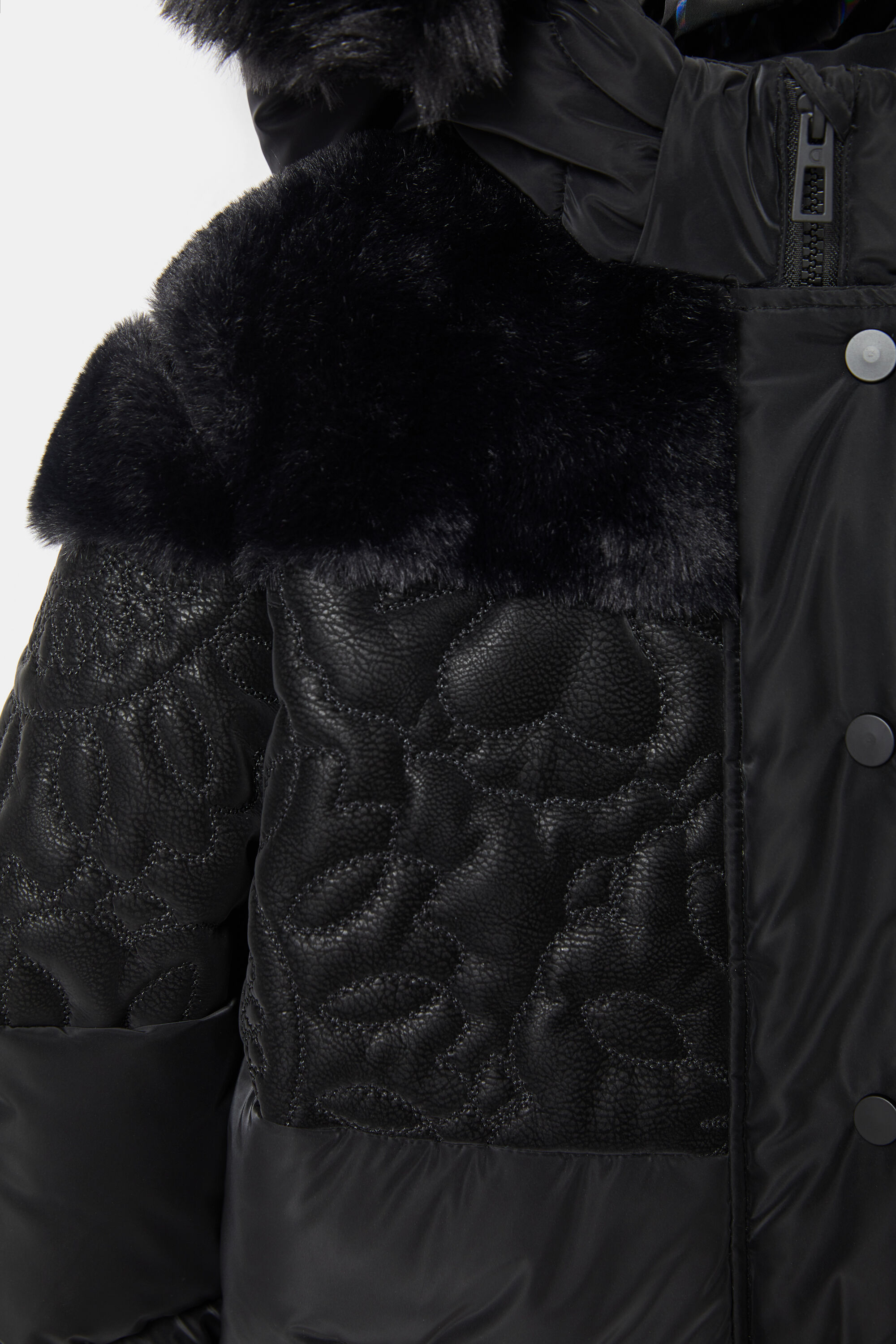 Long padded coat hood | Desigual.com