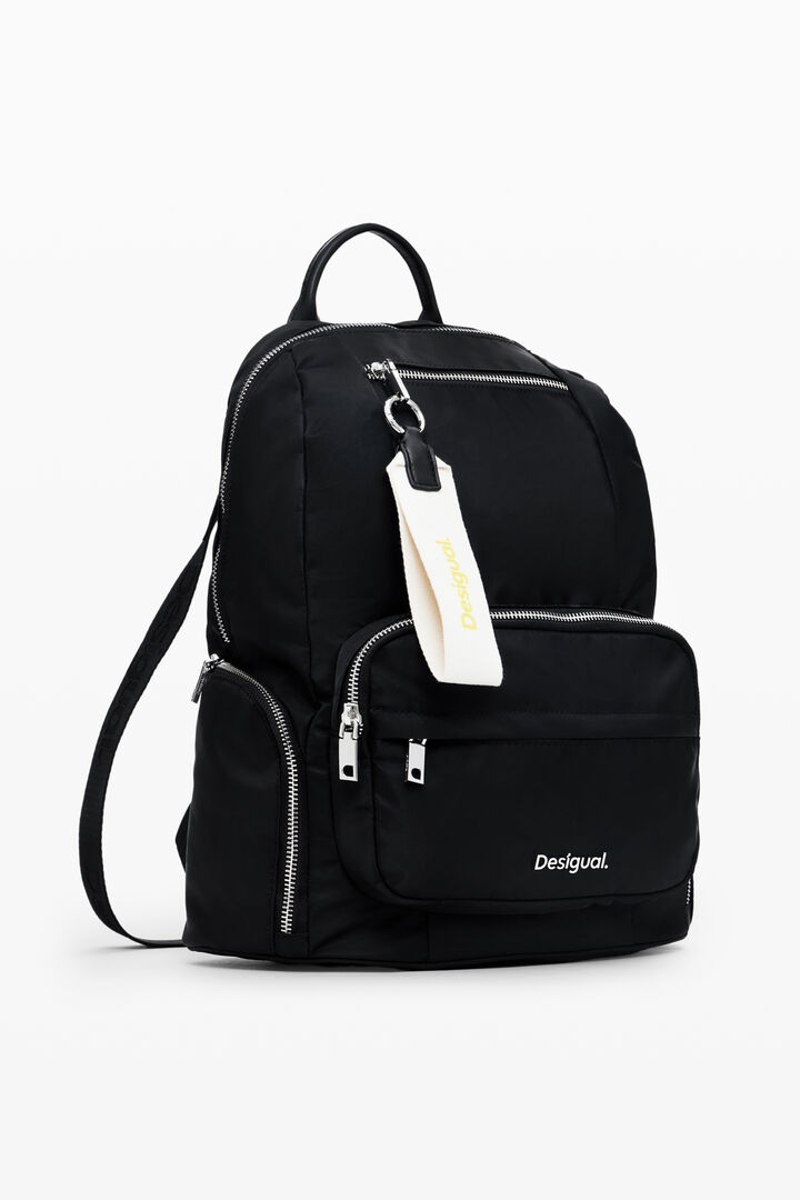 Medium nylon backpack with pockets | Desigual