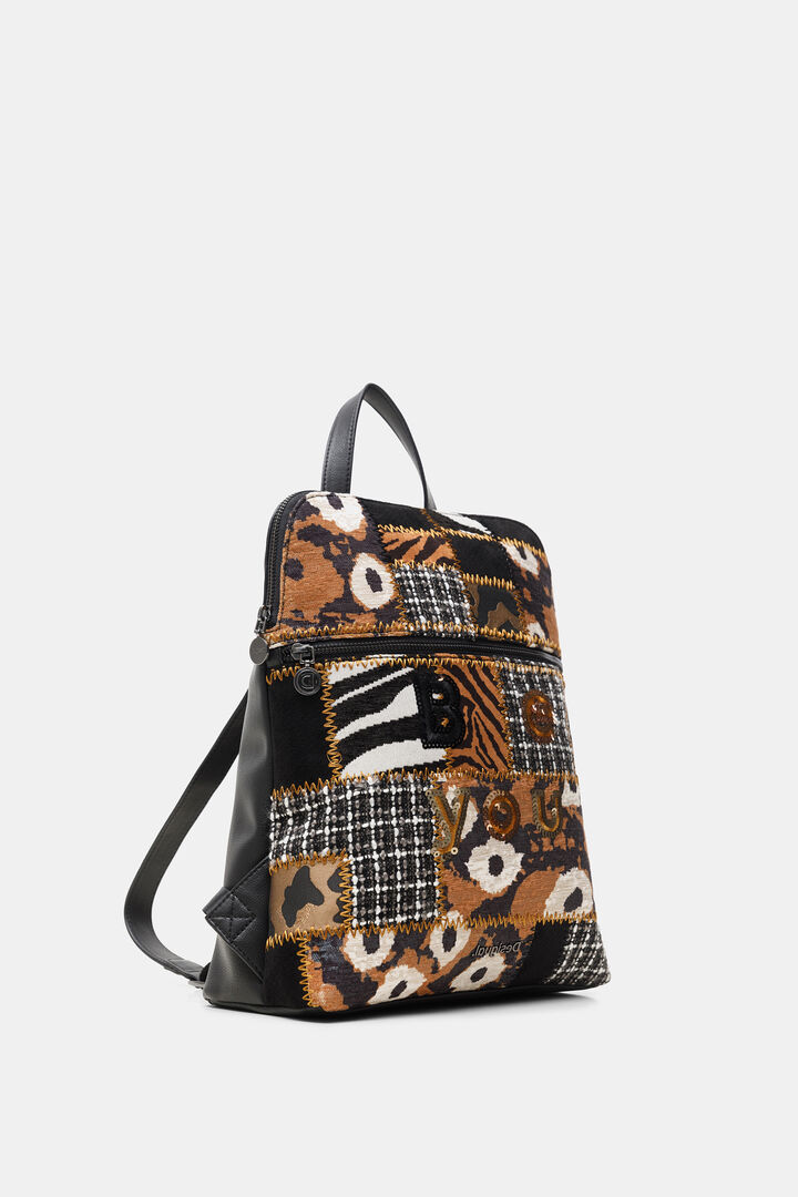 Mochila quadrada patchwork | Desigual