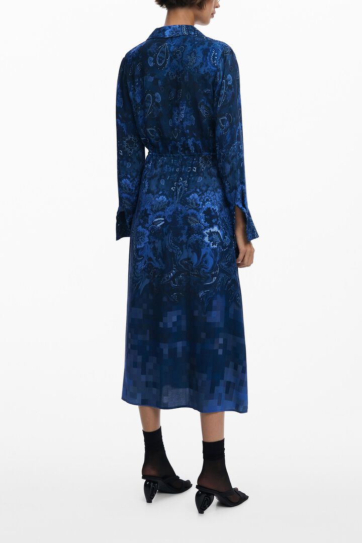 Paisley shirt dress