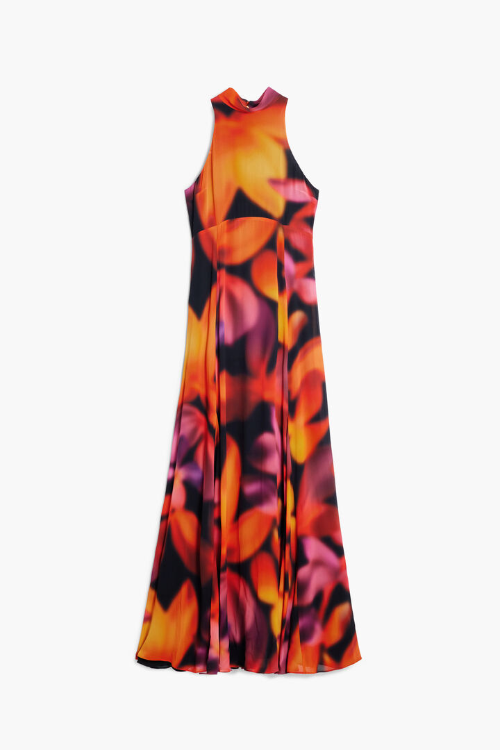 Vestido longo halter flores | Desigual