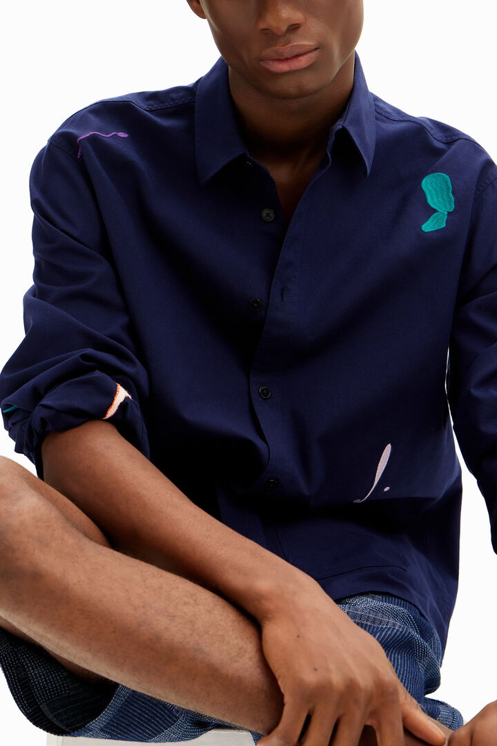 Linen patches shirt | Desigual