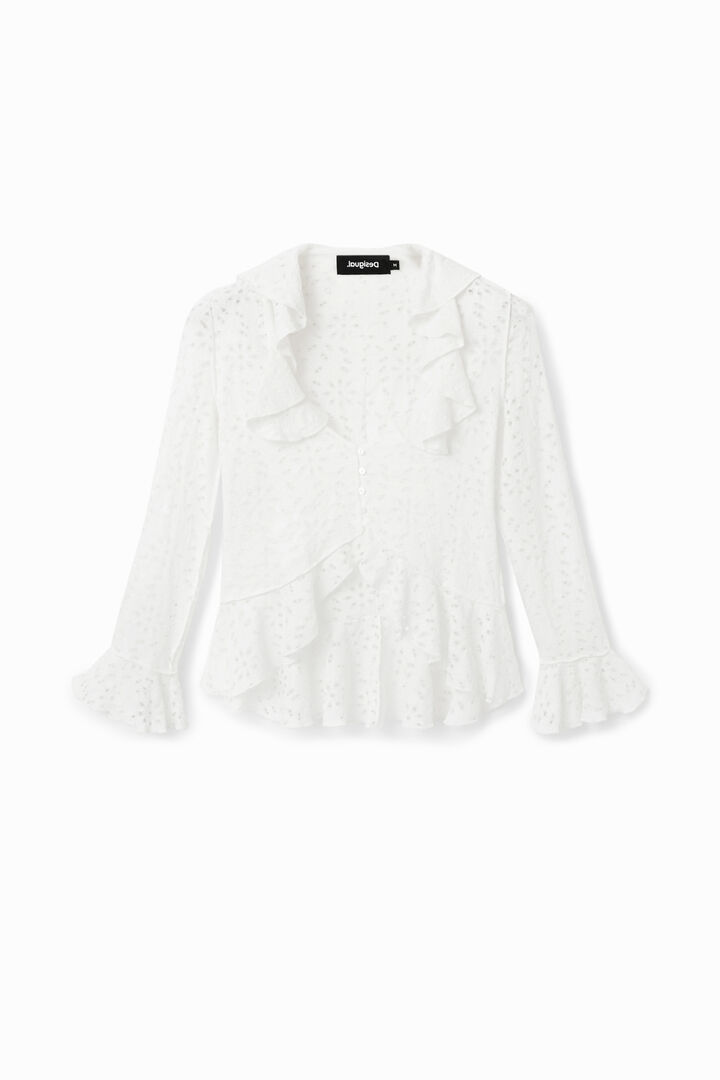 Blusa a maniche lunghe con volant | Desigual