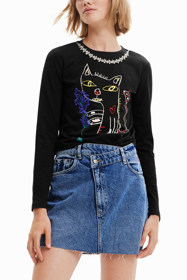Arty cat T-shirt | Desigual