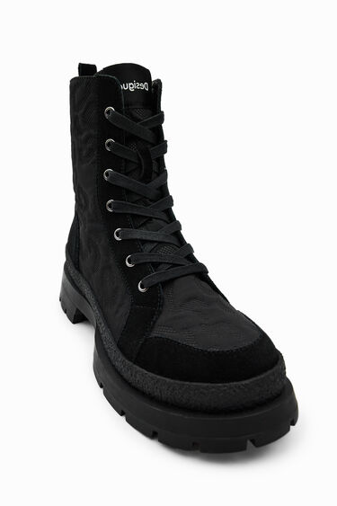 Leopard-effect lace-up boots | Desigual