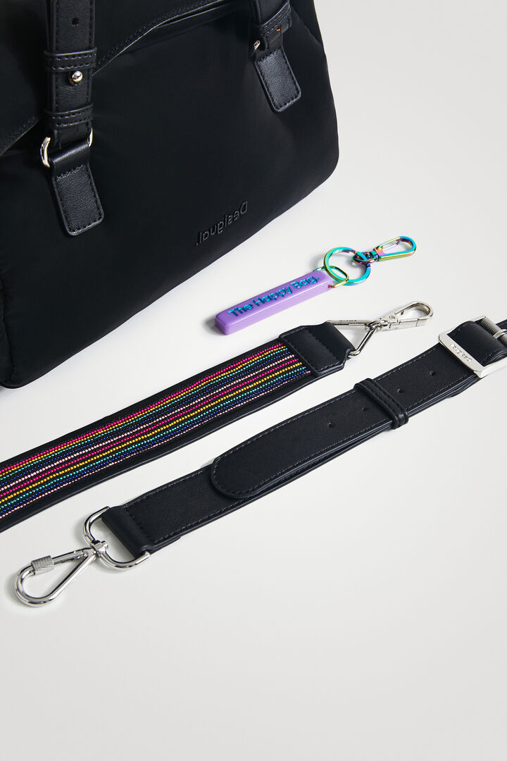 Handbag technical fabric solid colour | Desigual