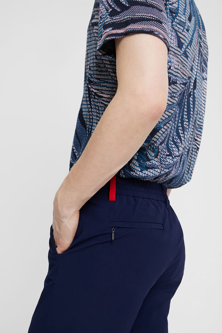 Blue technical fabric trousers | Desigual