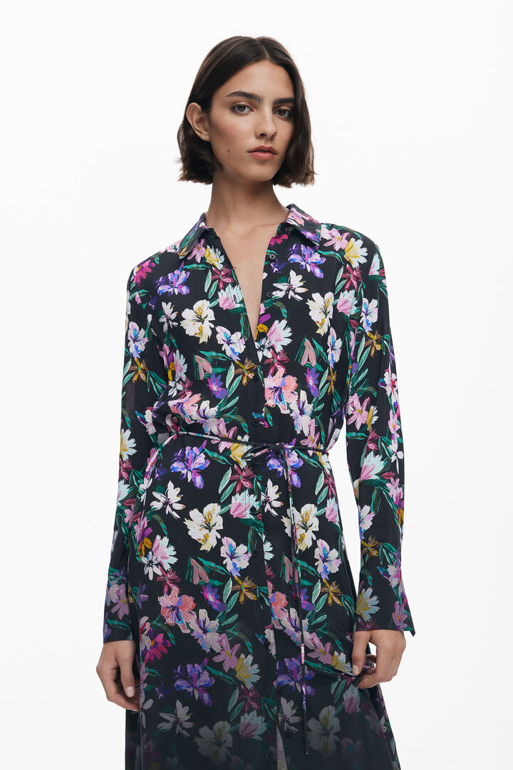 Hemdblusenkleid mit Blumenverlauf | Desigual
