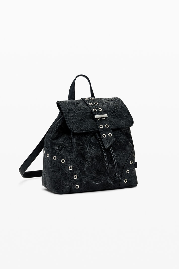 Sac à Dos Desigual Back_Jolie En Polyester - Noir, Convertible En Sac Bandoulière - Anses Courtes Et Longues Sac à Dos Desigual Back_Jolie En Polyester - Noir, Convertible En Sac Bandoulière - Anses Courtes Et Longues