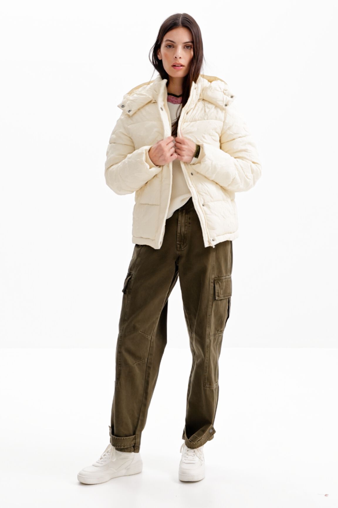 Women's Textured quilted jacket I Desigual.com
