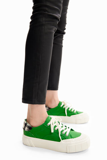 Tartan platform sneakers | Desigual