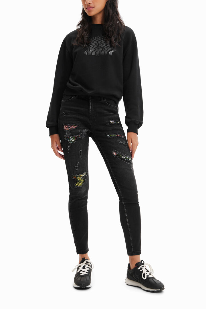 Roztrhané skinny džíny | Desigual