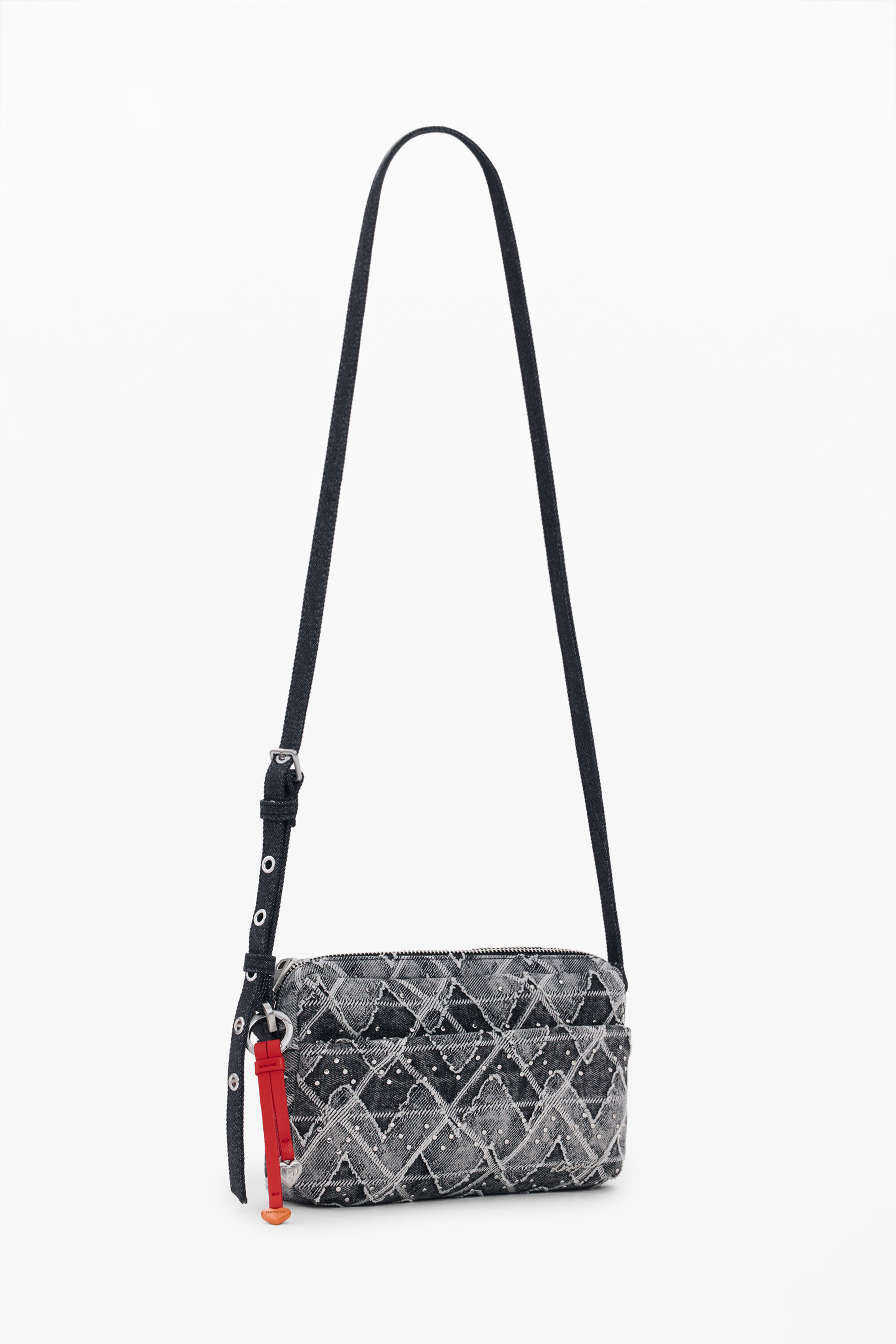 Denim Crossbody Wallet Zigzag gray women's accessories I Desigual.com