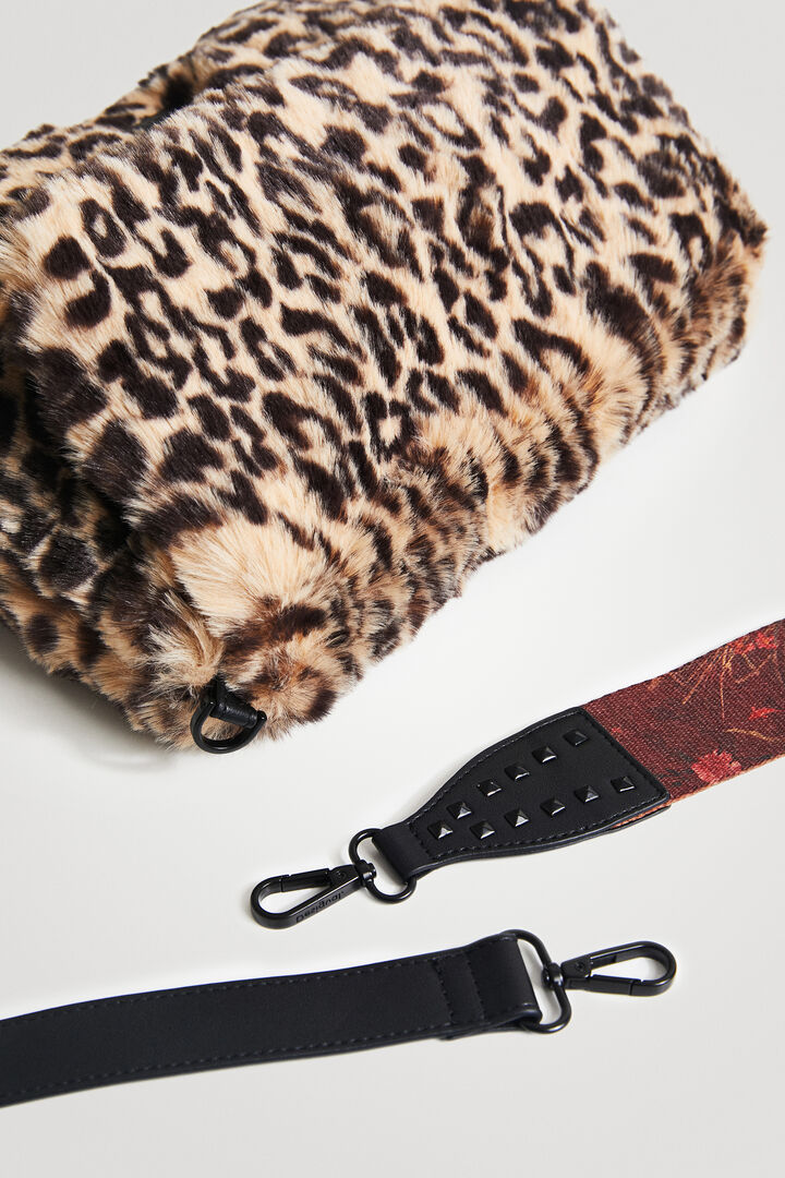 Borsa a tracolla pelliccia stampa animalier | Desigual