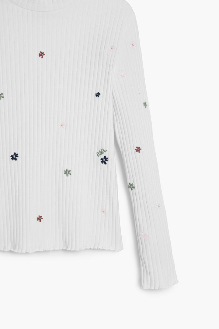 Camiseta canalé bordados | Desigual