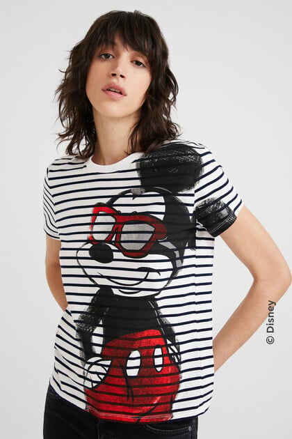 T-shirt rayures et Mickey Mouse