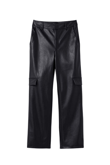 Pantalón cargo efecto piel | Desigual