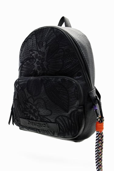Small floral embroidery backpack | Desigual