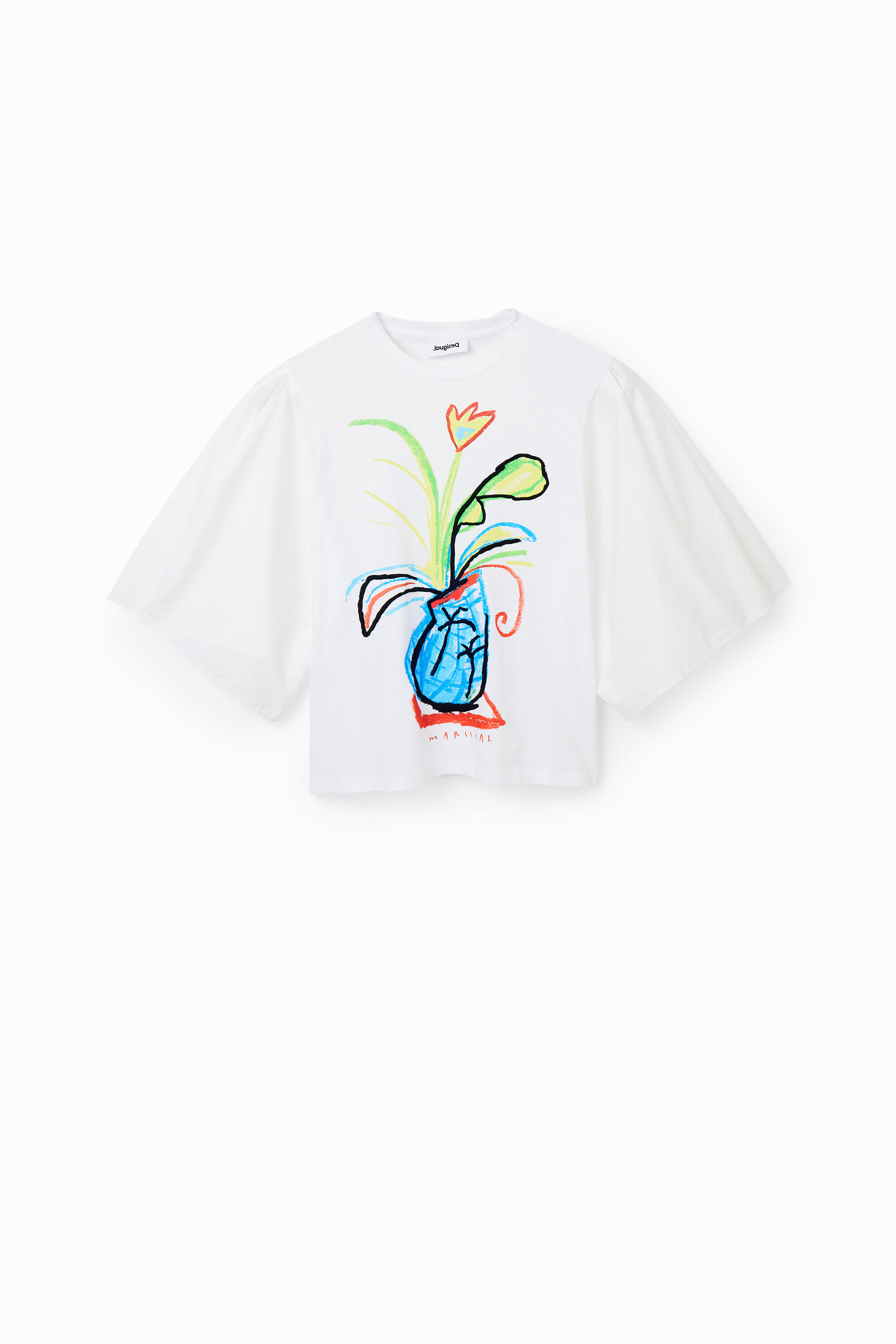 Shirt voluminöse Ärmel aus Popeline