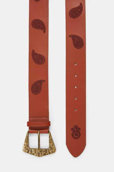 Leather belt paisley | Desigual