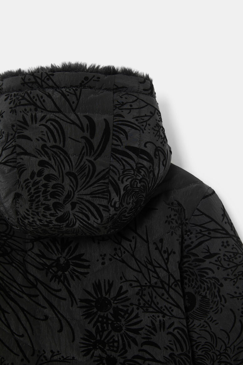 Slim padded jacket flowers | Desigual
