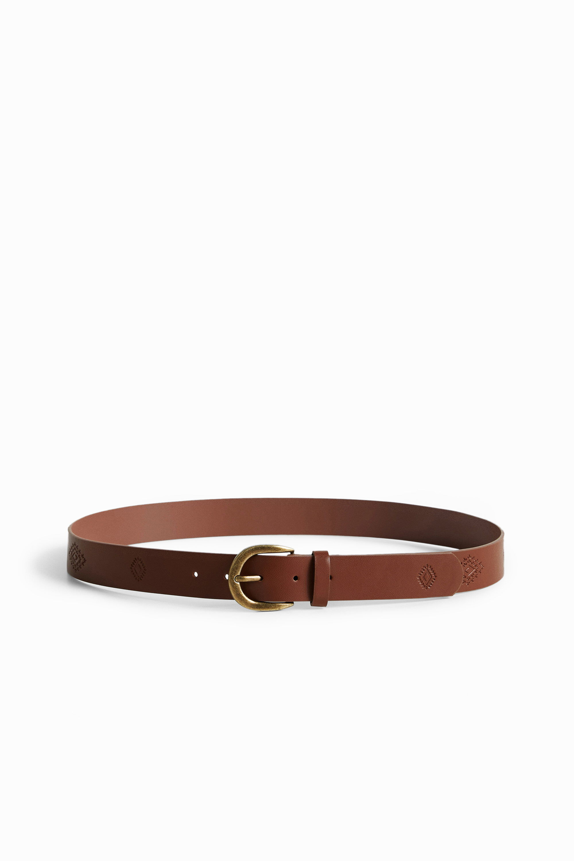 Desigual Leather Belt In Brown