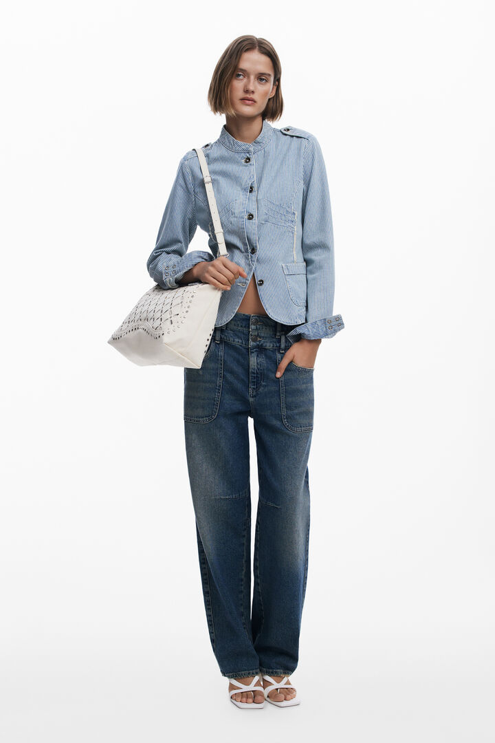 Medium perforated crossbody bag | Desigual