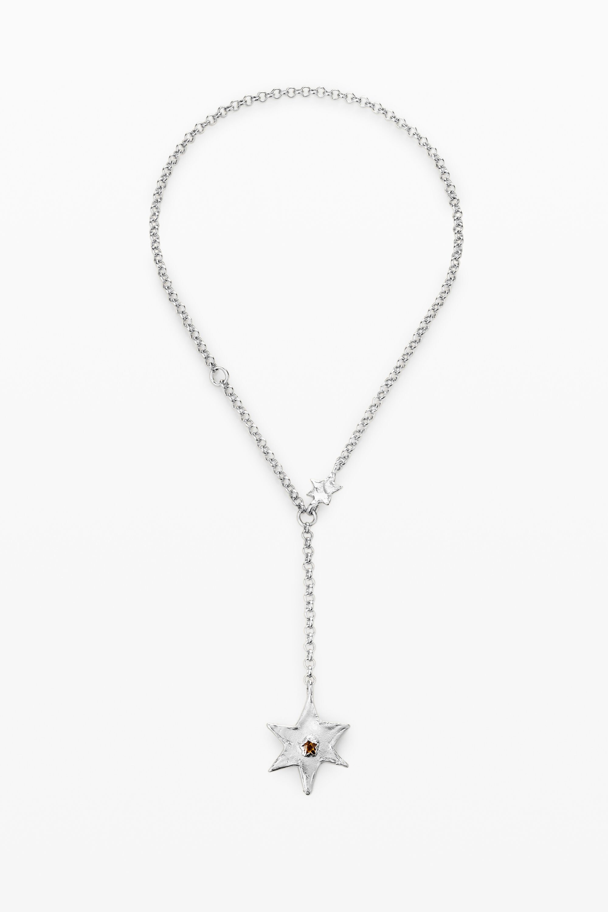 Star and heart necklace silver plated Zalio for women I Desigual