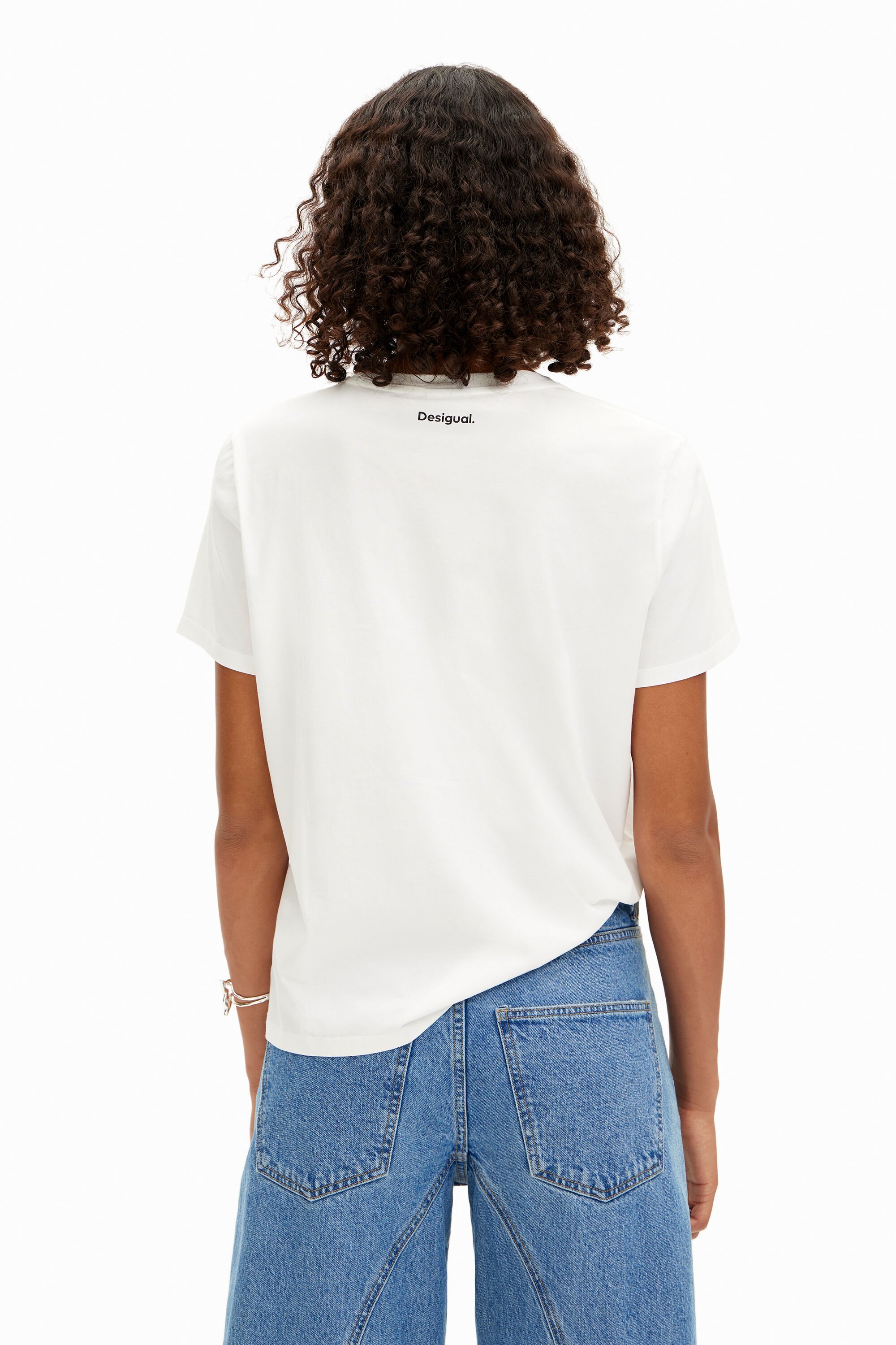 Shop Desigual T-shirt In White