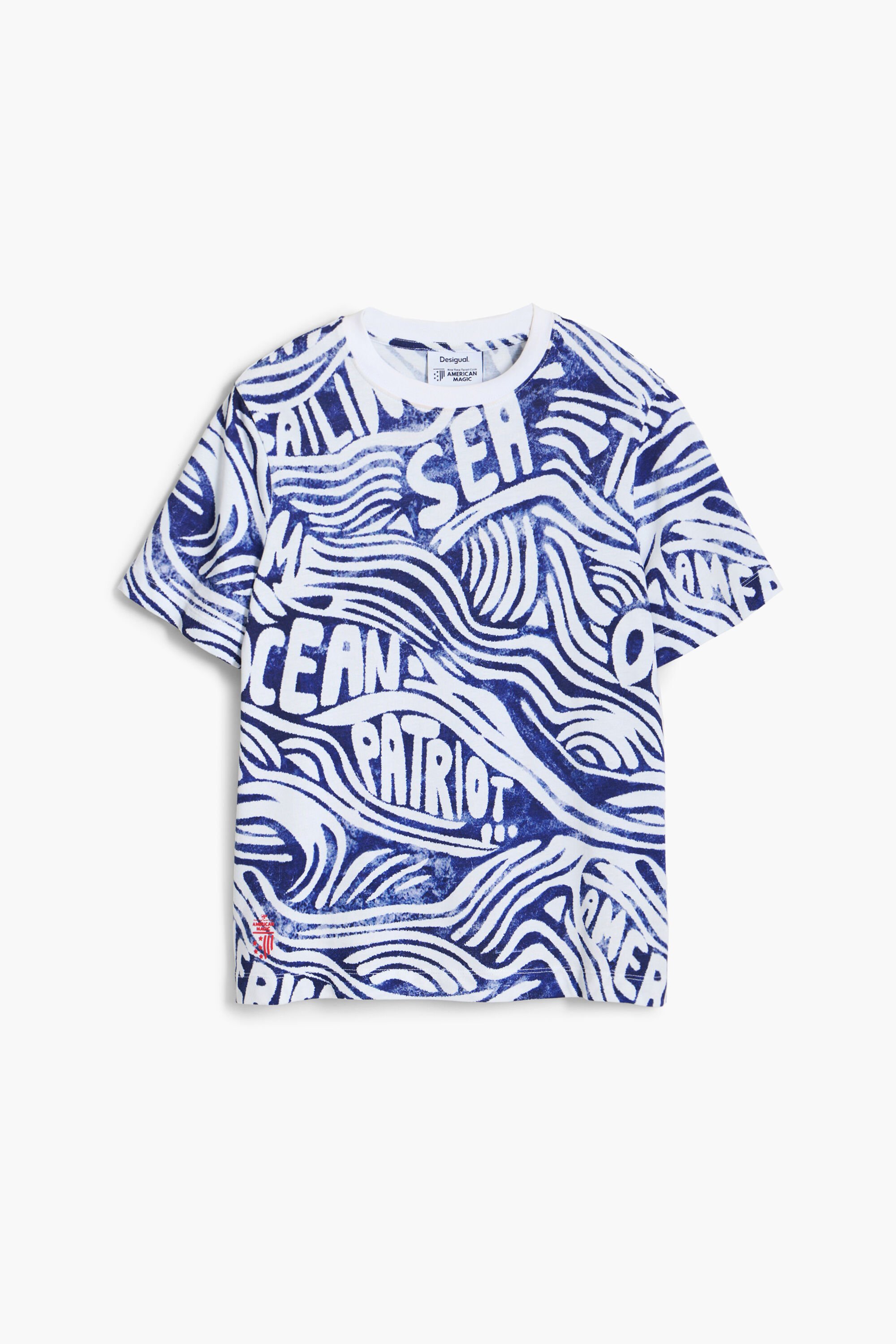 Desigual Blue American Magic T-shirt